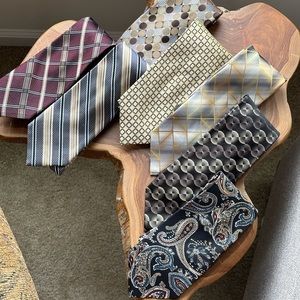 Set of 7 ties. Van Heusen, Pronto Uomo, Stafford, Geoffrey Beene and others